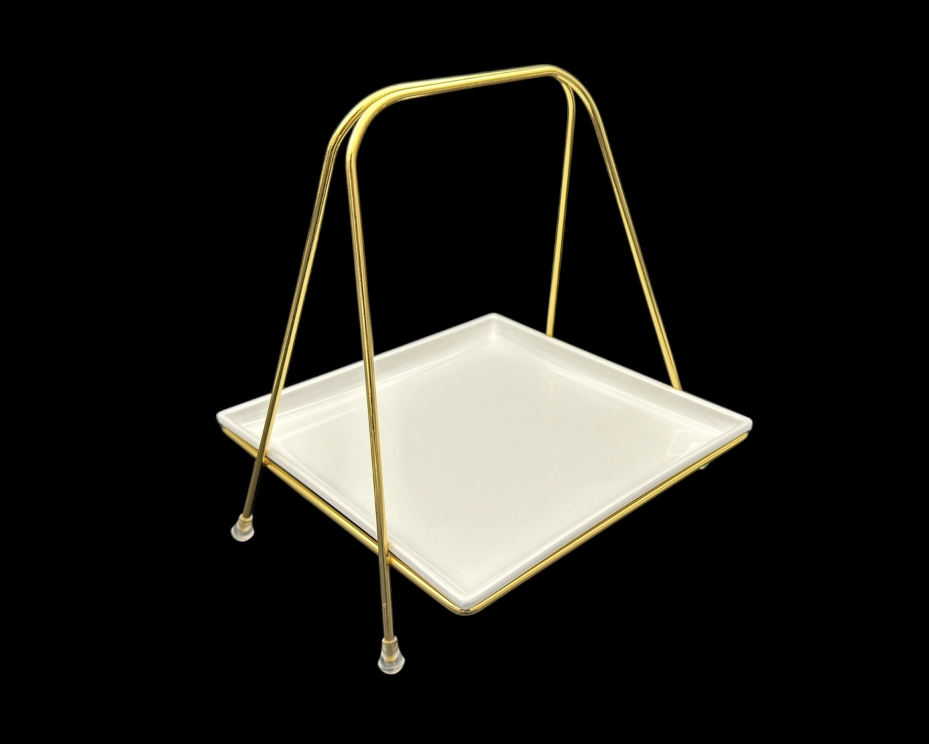 TEK KATLI KARE PİRAMİT SUNUMLUK