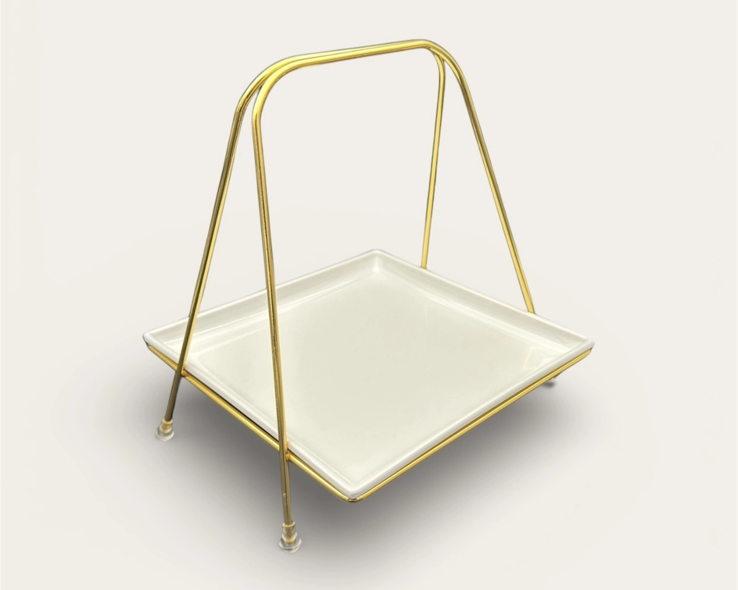 TEK KATLI KARE PİRAMİT SUNUMLUK