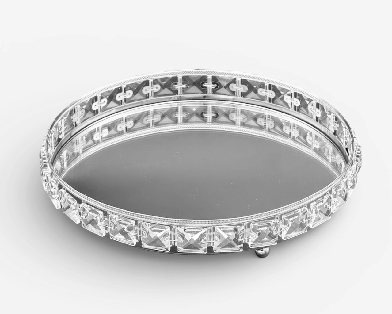 YUVARLAK KRİSTAL TEPSİ 25cm