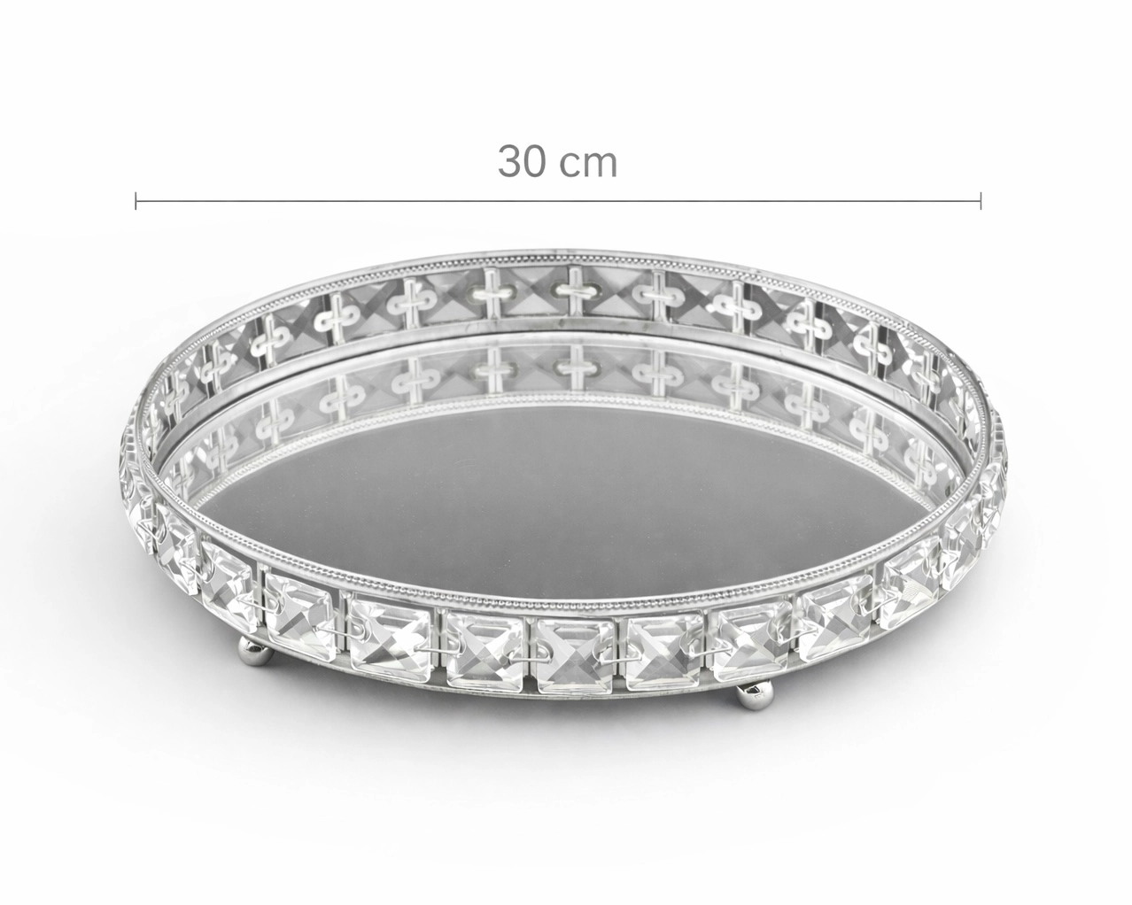 YUVARLAK KRİSTAL TEPSİ 30cm