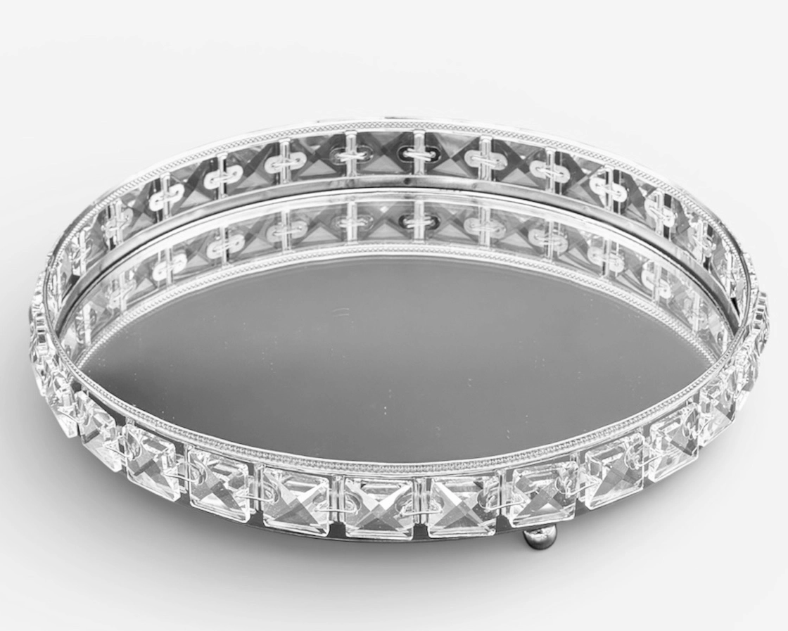 YUVARLAK KRİSTAL TEPSİ 30cm