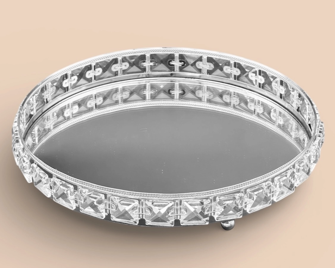 YUVARLAK KRİSTAL TEPSİ 30cm