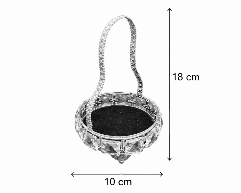 MİNİ YUVARLAK ASKILI KRİSTAL SUNUMLUK