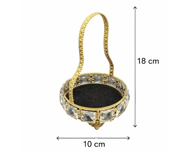 MİNİ YUVARLAK ASKILI KRİSTAL SUNUMLUK