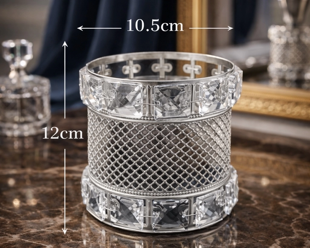 KRİSTAL DETAYLI MAKYAJ FIRÇALIK & ORGANİZER