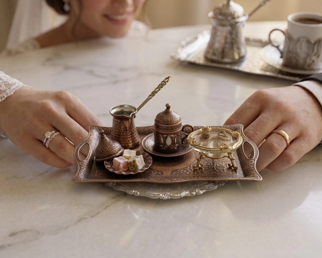 ZAMAK BİLEZİKLİ KRİSTAL YÜZÜKLÜK & LOKUMLUK