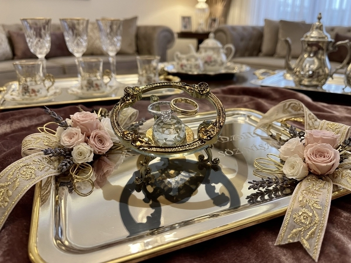 ZAMAK BİLEZİKLİ KRİSTAL YÜZÜKLÜK & LOKUMLUK