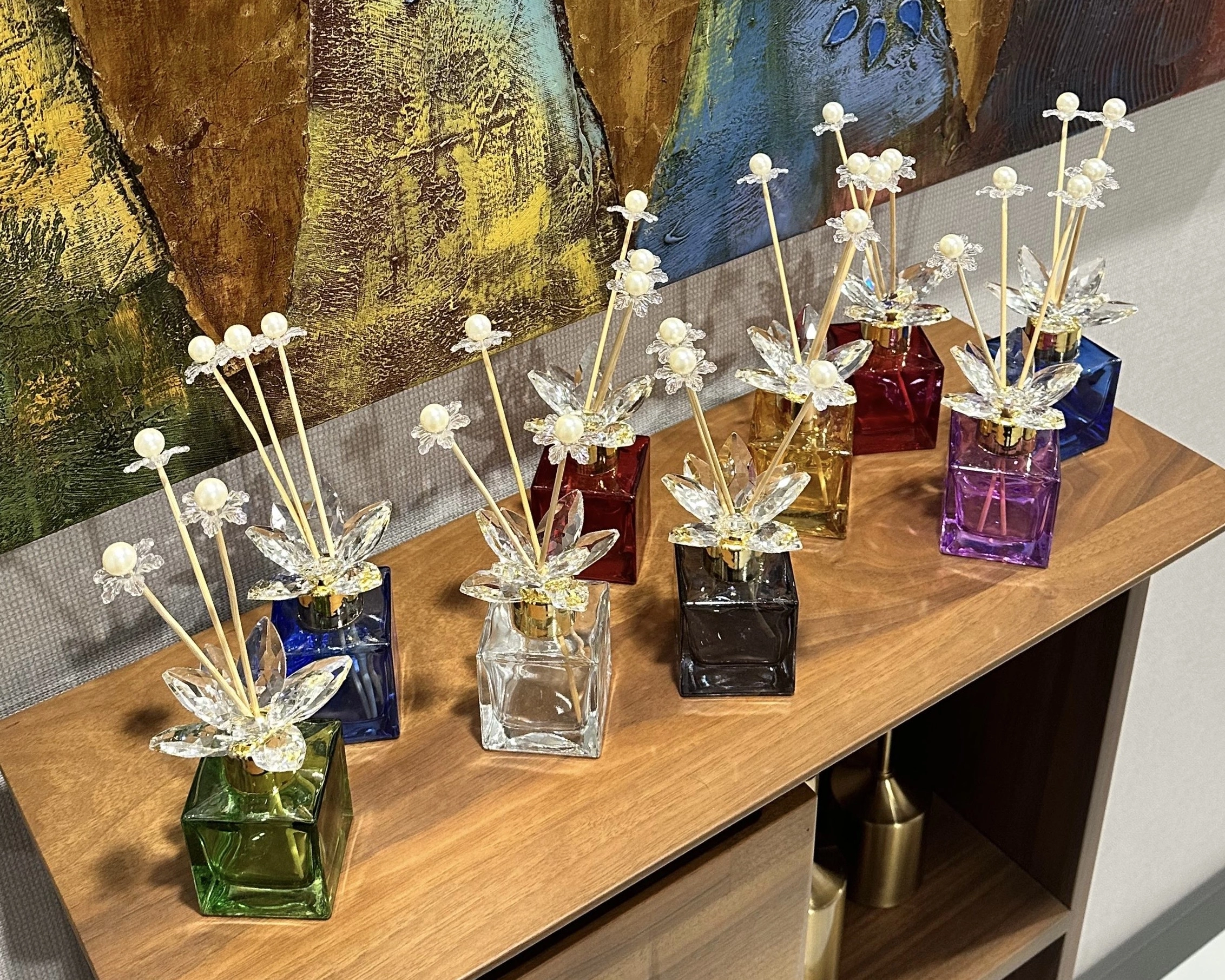 BAMBU ÇUBUKLU RENKLİ KOKULUK