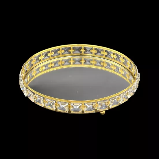 YUVARLAK KRİSTAL TEPSİ 25cm