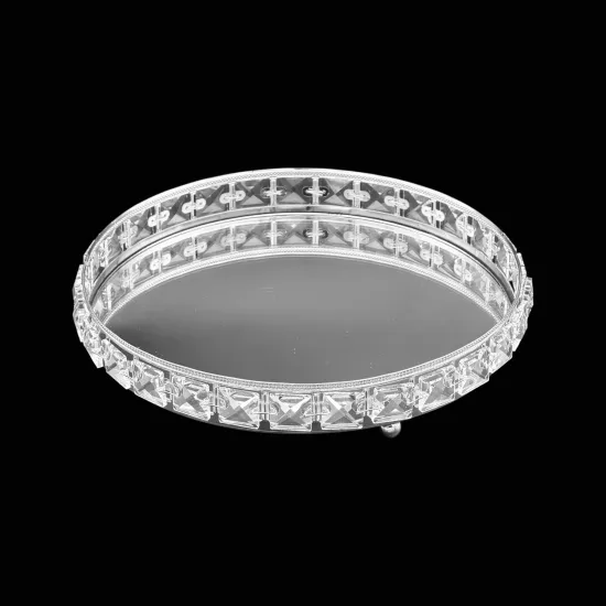 YUVARLAK KRİSTAL TEPSİ 25cm