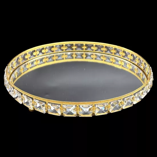 YUVARLAK KRİSTAL TEPSİ 30cm