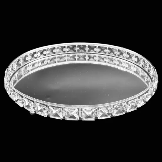 YUVARLAK KRİSTAL TEPSİ 30cm