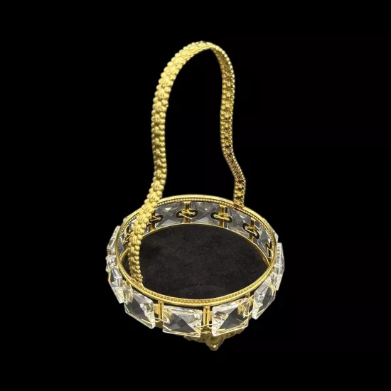 MİNİ YUVARLAK ASKILI KRİSTAL SUNUMLUK